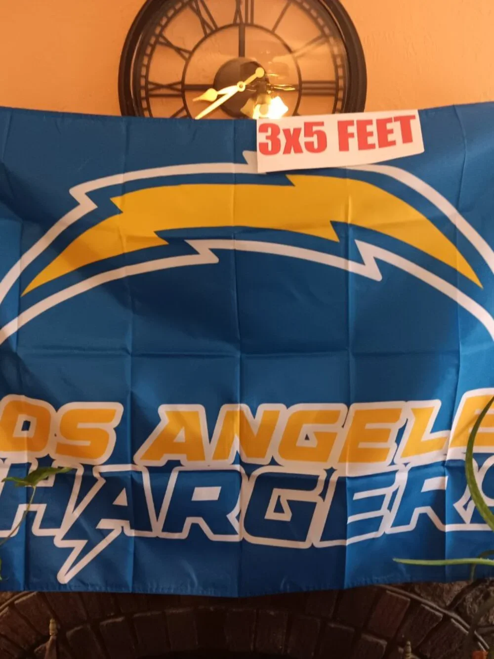 Los Angeles Chargers Logo 3X5 Feet Flag Banner Pole or Wall Decor